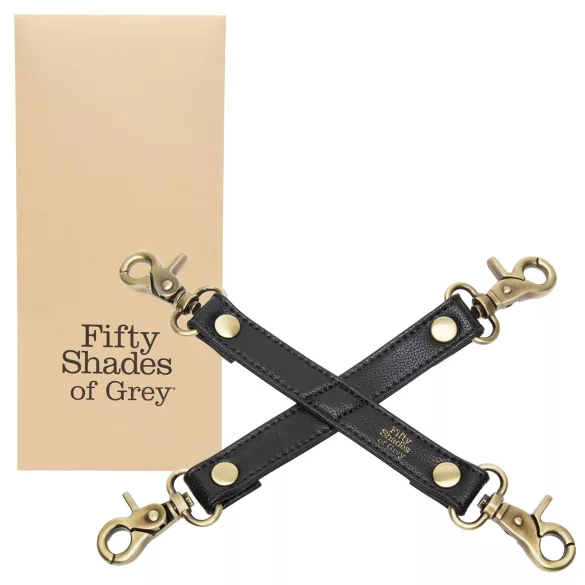 Fifty Shades of Grey - δεσμά καρπού & αστραγάλου - δέρμα - μαύρο