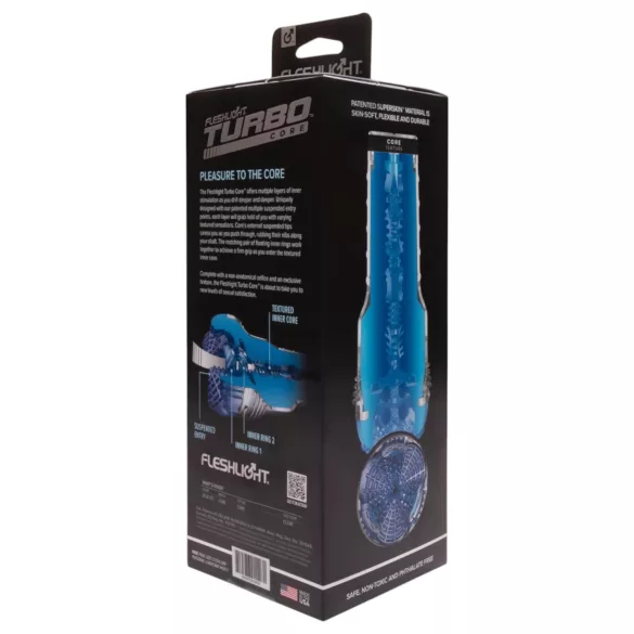 Fleshlight Turbo Core - ανδρικό αυνανιστήρι με ισχυρή αναρρόφηση - μπλε