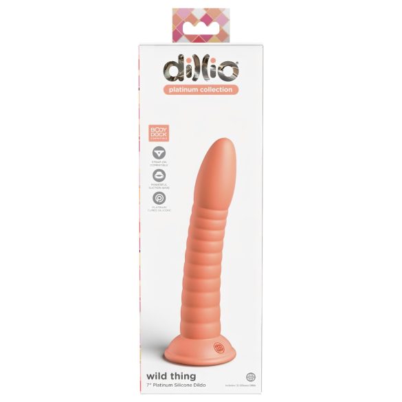 Dillio Wild Thing - αυλακωτό δονητής (19cm) - πορτοκαλί