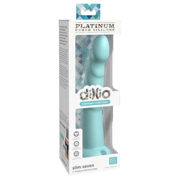 Dillio Slim Seven - κολλητήριος διεγέρτης (20cm) - τυρκουάζ