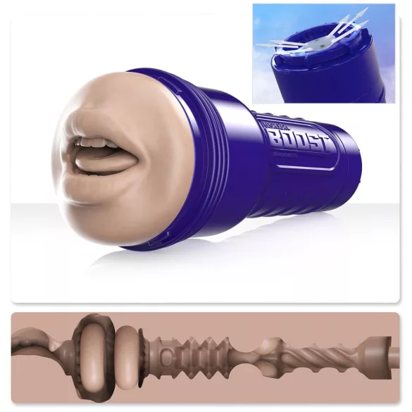 Fleshlight Boost Blow - ανδρικός αυνανιστής στόμα - ρεαλιστικό σιλικόνη φυσικό