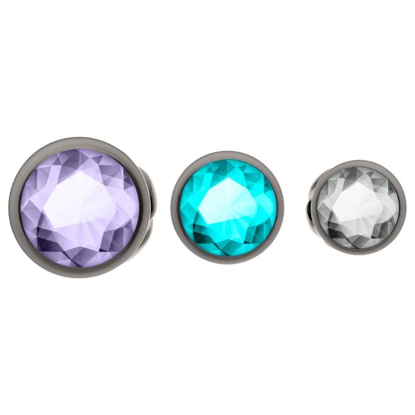 Anos - σετ μεταλλικών πρωκτικών plug - ασημί - για άνδρας και γυναίκα