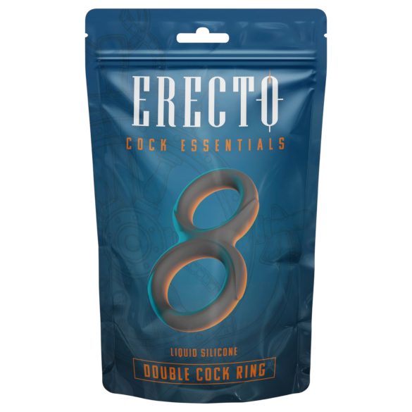 Erecto - διπλό δαχτυλίδι πέους (μαύρο)