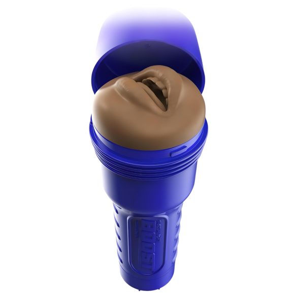 Fleshlight Boost Blow - στόμα ομοιώματος για άνδρα - ρεαλιστική υφή - καφέ
