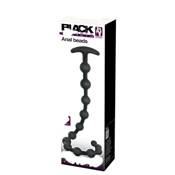 Black Velvets - δονούμενο πρωκτικό ντίλντο με χάντρες - μαύρο