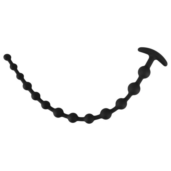 Black Velvets - δονούμενο πρωκτικό ντίλντο με χάντρες - μαύρο