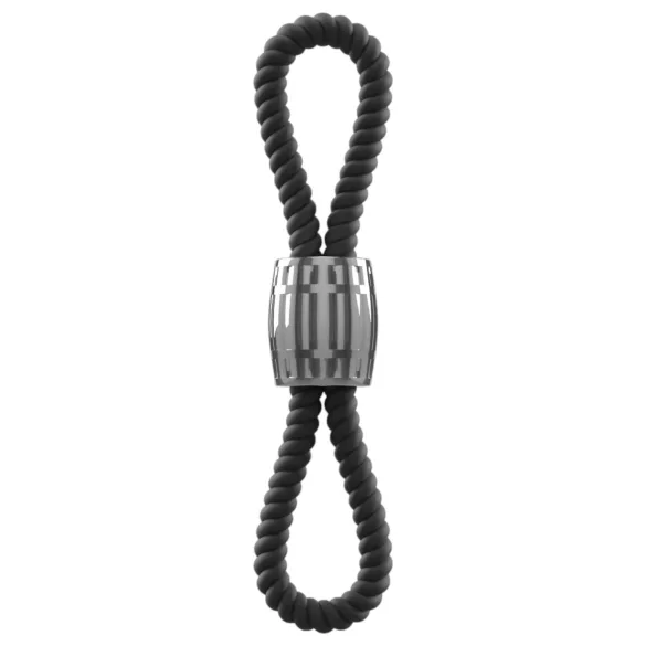 Rebel Cock Strap - ρυθμιζόμενο διπλό πέος-λουρί από σιλικόνη (87 g)