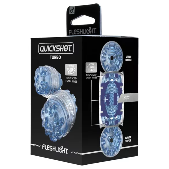 Fleshlight Quickshot Turbo - ανδρικός ταξιδιωτικός αυνανιστής - μπλε