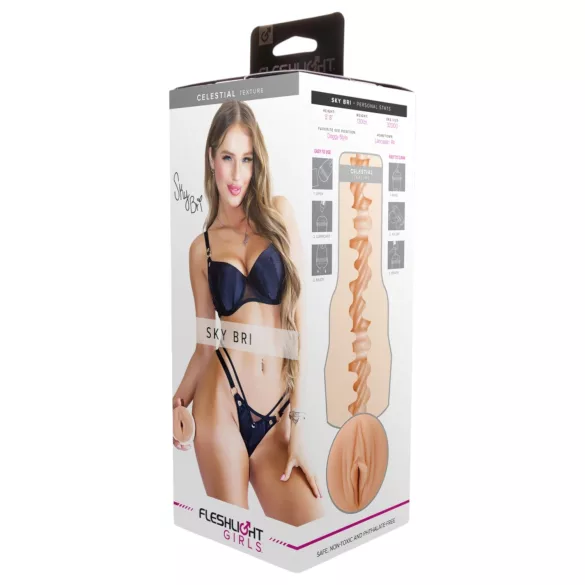 Fleshlight Sky Bri Celestial - τεχνητός κόλπος ρεαλιστικός - φυσικό χρώμα