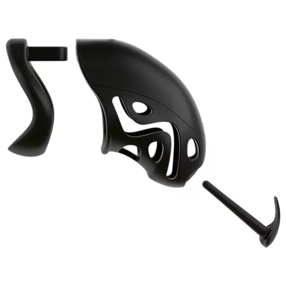 You2Toys - κλουβί πέους με βύσμα - μαύρο