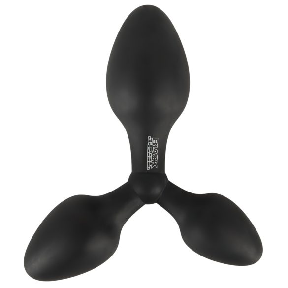 Μαύρο Βελούδο - τριπλό anal plug (μαύρο)