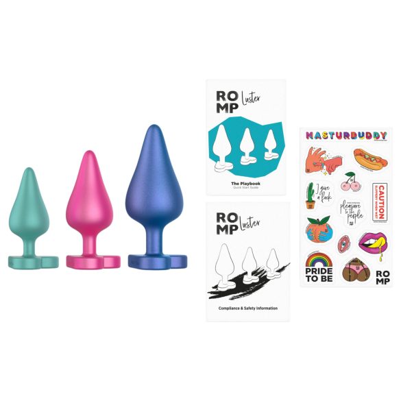 ROMP - σετ εκπαίδευσης πρωκτού 3 τεμαχίων - σιλικόνη