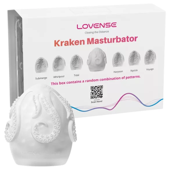 LOVENSE Kraken - αυγό αυνανισμού - 6 τεμάχια (λευκό)