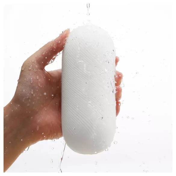 TENGA 3Dx Zen - τρισδιάστατος αυνανιστήρας με ανάγλυφο μοτίβο (λευκός)
