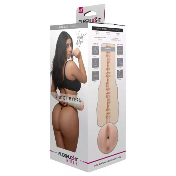 Fleshlight Girls Violet Myers Ahegao - ρεαλιστικός πρωκτικός ανδρικός αυτοϊκανοποιητής (σε απόχρωση δέρματος)