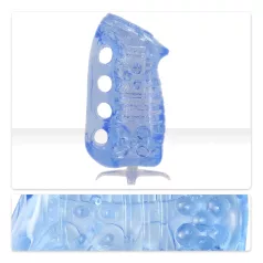   Fleshlight Fleshskins Grip Blue Ice - ανοιχτό και από τις δύο πλευρές ανδρικό αυνανιστήρι (μπλε)