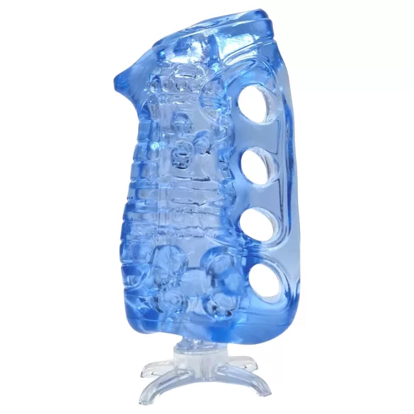 Fleshlight Fleshskins Grip Blue Ice - ανοιχτό και από τις δύο πλευρές ανδρικό αυνανιστήρι (μπλε)