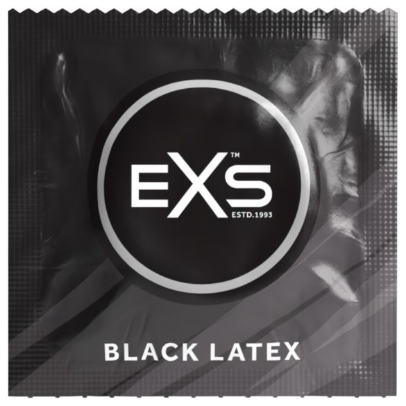 EXS Μαύρο - μαύρο latex προφυλακτικά (12τμχ)