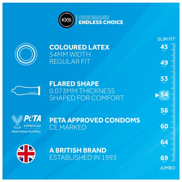 EXS Black - προφυλακτικά λάτεξ - μαύρο - 12 τεμάχια