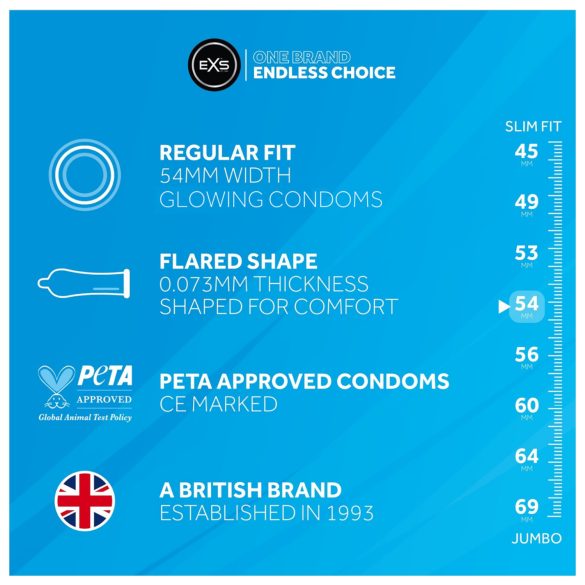 EXS - προφυλακτικό που φωσφορίζει - 3 τεμάχια
