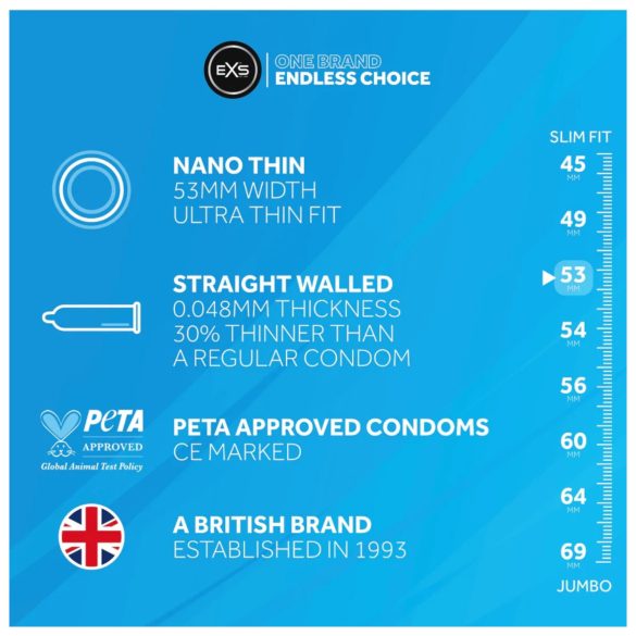 EXS - προφυλακτικά ultra λεπτά - nano thin - 12 τεμάχια
