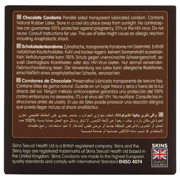 Skins - προφυλακτικά με γεύση σοκολάτα - 4 τεμάχια