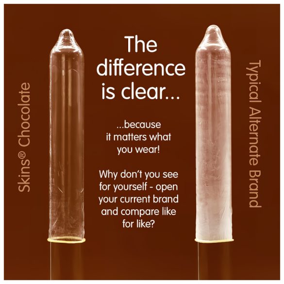 Skins - προφυλακτικά με γεύση σοκολάτα - 4 τεμάχια
