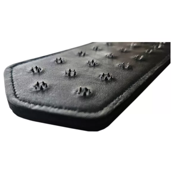 Rouge - μαστίγιο με καρφιά - αυθεντικό δέρμα - μαύρο