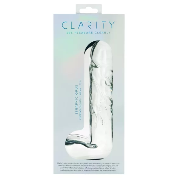 Clarity Seraphic Opus - γυάλινο δονητικό ομοίωμα σημείου G (διάφανο)