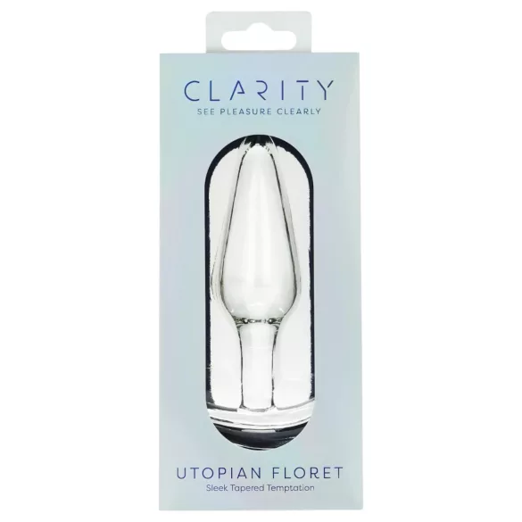 Clarity Utopian Floret - γυάλινο πρωκτικό βύσμα (διάφανο)