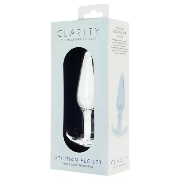 Clarity Utopian Floret - γυάλινο πρωκτικό βύσμα (διάφανο)