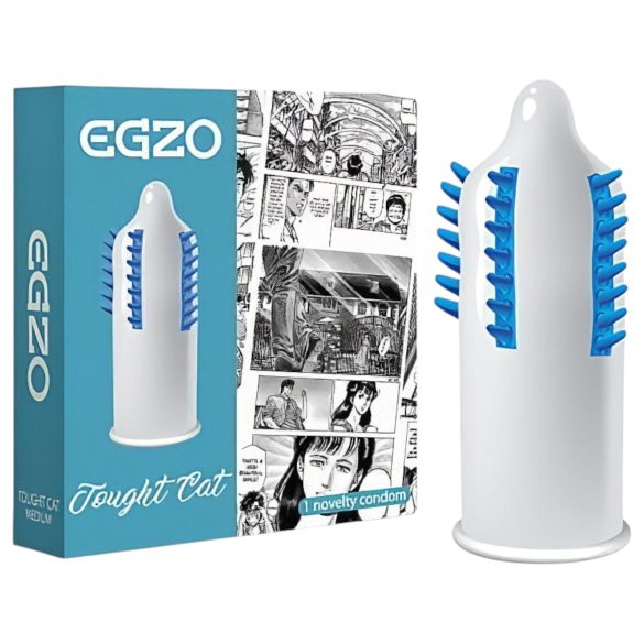 Egzo Tough Cat – Προφυλακτικό με τραχιά υφή και εξωτερικές προεξοχές (1τμχ)