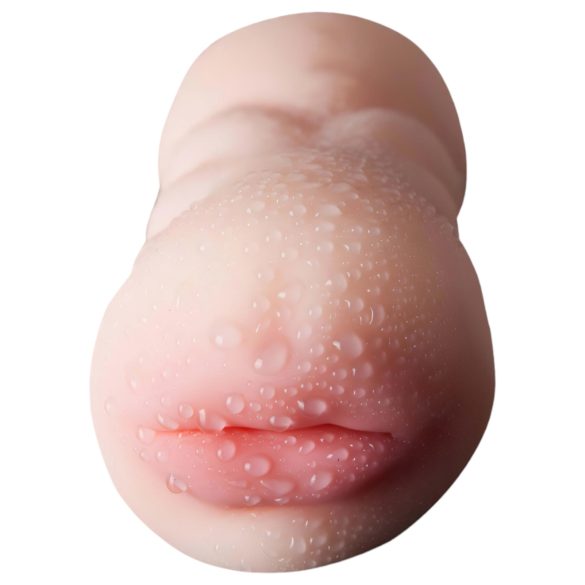 Lonely - ανδρικό masturbator 2 σε 1 στόμα και αιδοίο σιλικόνη φυσικό χρώμα