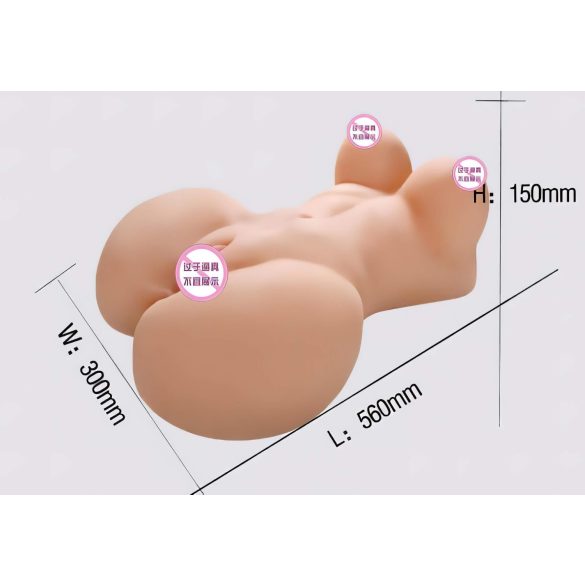 Lonely Fuck Me Silly - γυναικείο τορσό ομοίωμα - masturbator φυσικό χρώμα