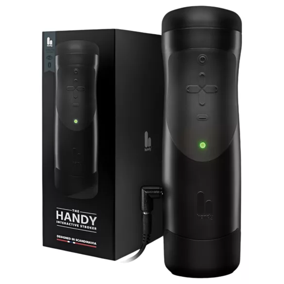 The Handy 1.1 - ανδρικός smart masturbator VR - επαναφορτιζόμενο μαύρο