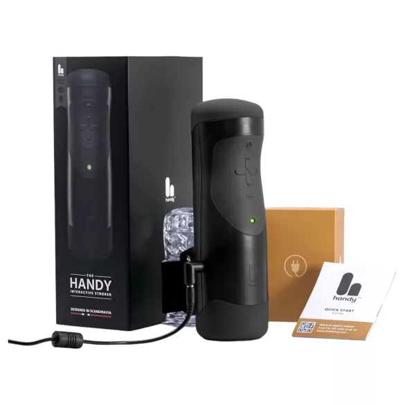 The Handy 1.1 - ανδρικός smart masturbator VR - επαναφορτιζόμενο μαύρο