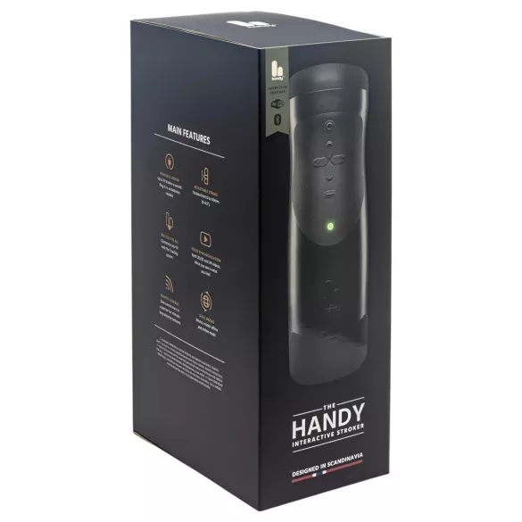 The Handy 1.1 - ανδρικός smart masturbator VR - επαναφορτιζόμενο μαύρο