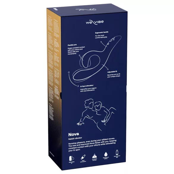 We-Vibe Nova 2 - ευέλικτος δονητής με κλειτοριδικό βραχίονα, με έλεγχο μέσω εφαρμογής (μπλε)