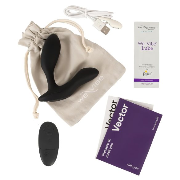 We-Vibe Vector+ - επαναφορτιζόμενος έξυπνος πρωκτικός δονητής (μαύρο)