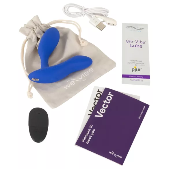 We-Vibe Vector+ - επαναφορτιζόμενο έξυπνο ανδρικό anal δονητής - μπλε