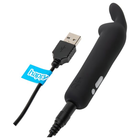 Happyrabbit - δονητής bullet με αυτιά - επαναφορτιζόμενος - μαύρος
