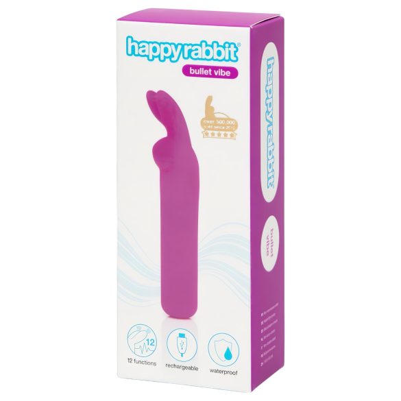 Happyrabbit Bullet - Επαναφορτιζόμενος λαγουδάκι δονητής (μοβ)
