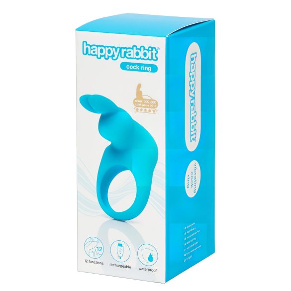 Happyrabbit Cock - Δονητικός Δακτύλιος με Επαναφορτιζόμενη Μπαταρία (Μπλε)