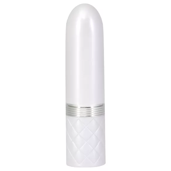 Pillow Talk Lusty - δονητής ράβδου με γλωσσίδιο, επαναφορτιζόμενος (λευκό-ροζ)