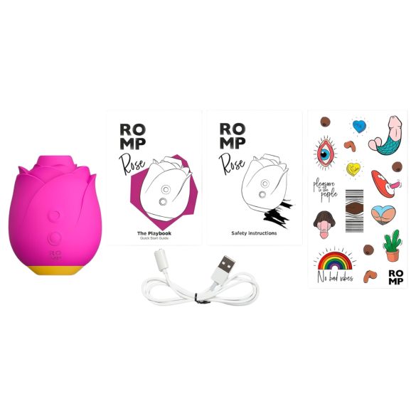 ROMP Rose - δονητής με δονήσεις αέρα σε σχήμα τριαντάφυλλου - ροζ