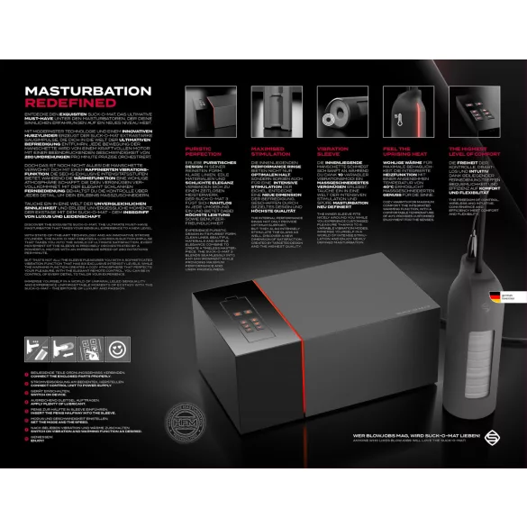 Suck-O-Mat 3.0 - ανδρικός αυτόματος masturbator - ηλεκτρικός