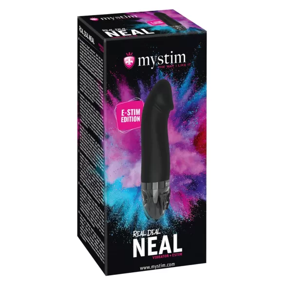 mystim Real Deal Neal - δονητής ηλεκτροδιέγερσης επαναφορτιζόμενος - μαύρος