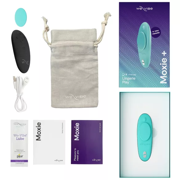 We-Vibe Moxie+ - ασύρματος, έξυπνος δονητής κλειτορίδας (τιρκουάζ)