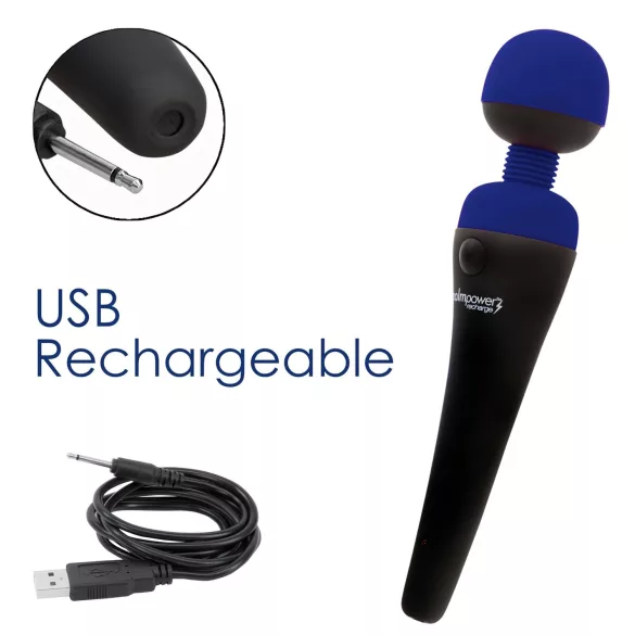 PalmPower recharge - επαναφορτιζόμενος μασέρ δονητής (μπλε)