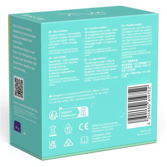 We-Vibe Sync Lite - Δονητής για ζευγάρια με εφαρμογή και τηλεχειριστήριο (πράσινο)